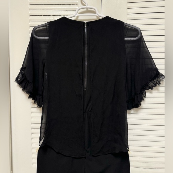 KOBI HALPERIN Doria Sheer-Sleeve Jumpsuit Black Anthropology‎ - Picture 7 of 12